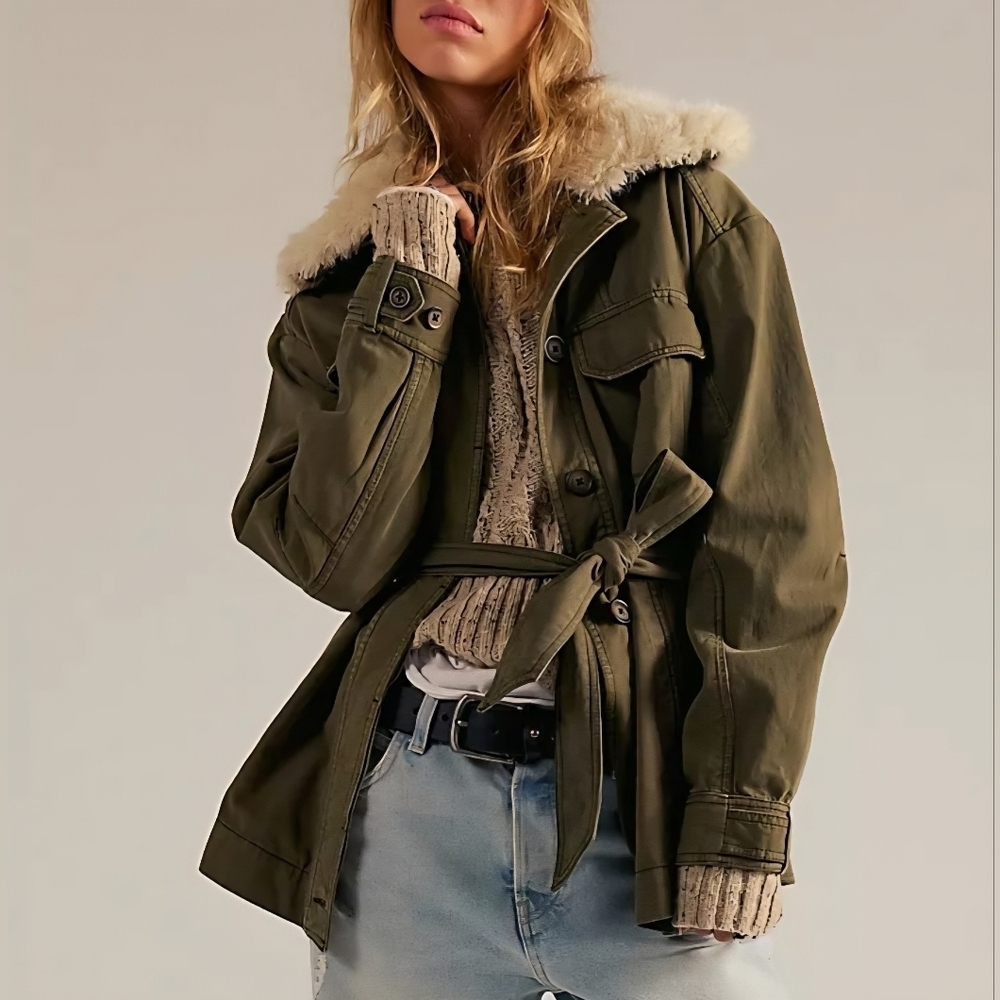 We The Free Jonah Safari Jacket, Size XS, Color Sage, Retail Price $228.00 USD